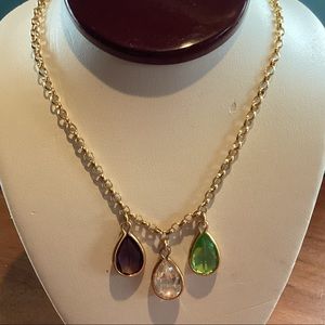 Teardrop Gem Necklace